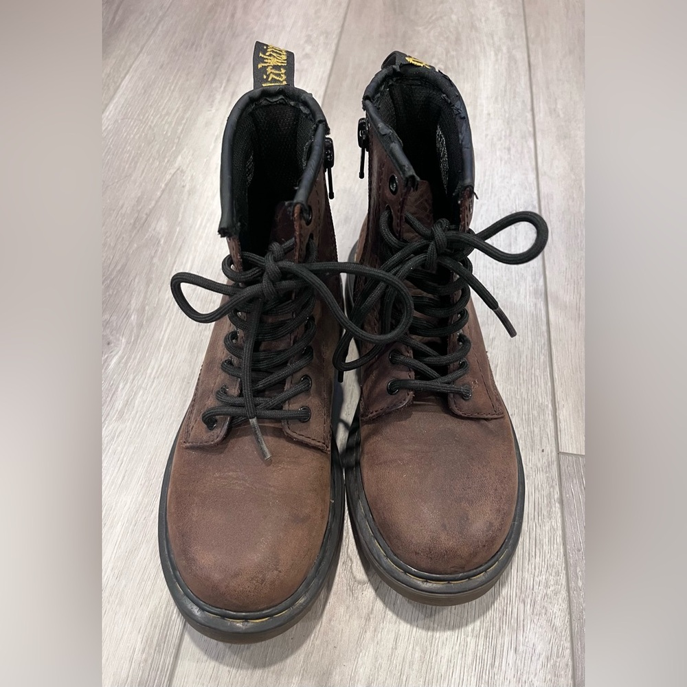 Dr. Martens Dark Brown Delaney Kids Boots